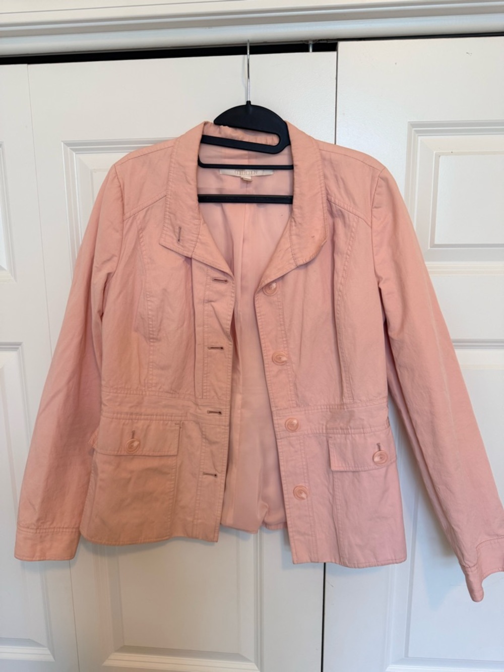 Nordstrom Light Pink Button-Front Utility Jacket